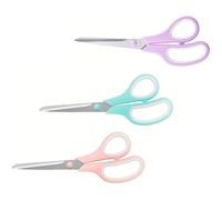 3Pcs 8.5Inch Stainless Steel Scissors Ergonomic Rubber Grip Sewing for Household Offices School Craft Project Ergonomic Grip
