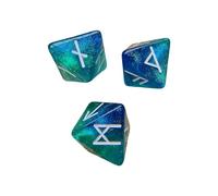 3pcs 8 Sided Divination Prediction Game Dices Exquisites Polyhedral Runes for Strategic Tabletop Game Light Weight Acrylic