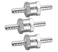 3Pcs 8mm Non Return Valve for Fuel Pipe, Aluminium Alloy One Way Inline Check for Petrol Diesel Oil Water Low Pressure Systems, Marine Car Auto Carburettor