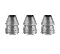 3pcs 8mm Round Steel Hammer Wedges for Handle Replacement - Secure Fixing Kit Prevents Loosening Sledge Axe Maul Tool Accessory Silver Metal 10mm Length