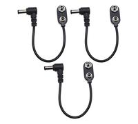 3pcs 9V Battery Clip Converter Cable 5.5mm 2.1mm Male Plug 9 Volt Power Supply Cable Snap Connector for Guitar Effect Pedal