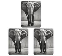 3PCS A Elephant Car Air Freshener Hanging Scented Cards Cute Black Car Fresheners Long Lasting New Cars Scents for Women Men Natural Air Freshener with Lanyard Automotive Freshies