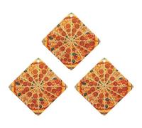 3PCS A Full Pizza Car Air Freshener Hanging Scented Cards Cute White Car Fresheners Long Lasting New Cars Scents for Women Men Natural Air Freshener with Lanyard Automotive Freshies