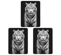 3PCS A Tiger Car Air Freshener Hanging Scented Cards Cute White Car Fresheners Long Lasting New Cars Scents for Women Men Natural Air Freshener with Lanyard Automotive Freshies