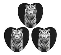 3PCS A Tiger Car Air Freshener Hanging Scented Cards Cute White Car Fresheners Long Lasting New Cars Scents for Women Men Natural Air Freshener with Lanyard Automotive Freshies