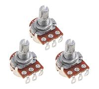 3pcs A250k Potentiometer Splined Pot Electric Guitar Bass Effect Amp Tone Volume