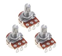 3pcs A250k Potentiometer Splined Pot Electric Guitar Bass Effect Tone Volume