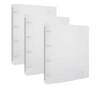 3PCS A4 4 Ring Binder Cover Clean Transparent Soft PVC for Refillable Notebook Shell withMatte surfaceforStamp & Die Storage Overall Size(Folded) 27x32.8x4cm/ 10.6x12.9x1.6inch