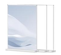 3PCS A4 Acrylic Sign Holder, A4 Display Stand, Desk Nameplate Suitable for Restaurants, Offices, Homes, and Shops.