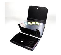3Pcs A4 File Bag 40 Pages Budget Binder File Folders Large Capacity Documents Booklet Student Stationery Office Desk Organizer(Transparent A6)