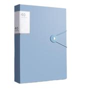 3Pcs A4 File Bag 40 Pages Budget Binder File Folders Large Capacity Documents Booklet Student Stationery Office Desk Organizer(Blue-A4)