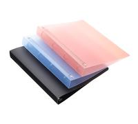 3pcs A4 File Folder Organizer with Inner Binder Design | PP Material, Black Finish, Smooth Rounded Edges, for Reports and Profiles, Classroom Organization and Conference