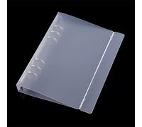 3PCS A5 6 Ring Binder Cover Clean Transparent Soft PVC for Refillable Notebook Shell withMatte surfaceforStamp & Die Storage