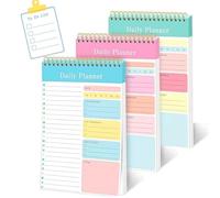 3PCS A5 To Do List Pad,Random Color Weekly&Daily Planner Notebook,Undated Task Pad for Work Study Productivity,Office Supplies Desk Planner,To Do Book&Note Pads,Work Study and Personal Oraganizer(a5)