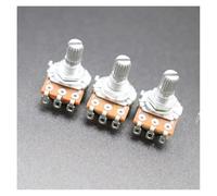 3pcs A500K Guitar Potentiometer Knurled Shaft Audio Taper PotentiometerA/B Type Volume Control Pots Converter Chrome Guitar Parts(B500K)