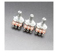 3pcs A500K Guitar Potentiometer Knurled Shaft Audio Taper PotentiometerA/B Type Volume Control Pots Converter Chrome Guitar Parts(A500K)
