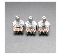 3pcs A500K Guitar Potentiometer Knurled Shaft Audio Taper PotentiometerA/B Type Volume Control Pots Converter Chrome Guitar Parts(A100K)
