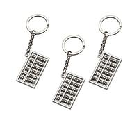 3pcs Abacus Keychains Mini Abacus Pendant Metal Key Ring Party Keychain Key Wallet Couple Jewelry Chinese Style Keychain Car Trim Alloy Keyring Handbag Pendant Student Fashion