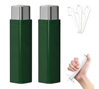 3Pcs ABS Automatic Floss Pick Dispenser, Refillable Floss Organizer, Portable Flosses Dispenser, Upgrade Portable Automatic Flosses Dispensers, for Home, Travel & Dating (Green*2)