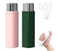 3Pcs ABS Automatic Floss Pick Dispenser, Refillable Floss Organizer, Portable Flosses Dispenser, Upgrade Portable Automatic Flosses Dispensers, for Home, Travel & Dating (Green*1+Pink*1)