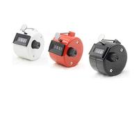 3PCS ABS Hand Held Tally Counters, Mechanical 4 Digit Golf Counter, Manual Plastic Clicker, Black White Red