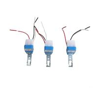 3pcs AC 110V 10A Auto On Off Street Light Sensor Switch, Adjustable Photocell Light Control for Outdoor Lighting in Gardens, Parks, Farms, Highways, Factories, Ports, Airports and