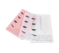 3pcs Acrylic Eyelash Grafting Pallet Tray, 2 in 1 False Lash Display and Storage Pad with Scale for Beauty Salons, Large Size Design for Eyelash Artists False Eyelash Organization