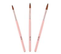 3Pcs Acrylic Nail Brush Set - Professional Hair Brushes Size 8/12/14 for Acrylic Nails, Nail Art & Salon Use