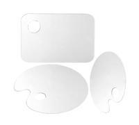 3pcs Acrylic Paint Palette Set for Young Artists Portable Mixing Tray
