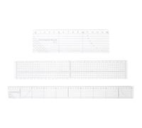 3pcs Acrylic Quilting Ruler for Cutting and Drawing Sewing Templates