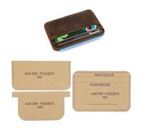 3Pcs Acrylic Template Card Bag, Leather Template, DIY Leather Pattern Wallet Mold Craft Tools Accessories, Easy to Save, for Accurate Cutting