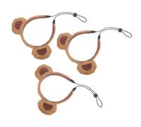 3pcs Adjustable Bear Ears Pet Headband for Dogs and Cats Khaki