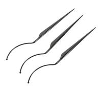 3pcs Adjustable Curve Eyelash Grafting Tool Display Rack Plastic Black | Home and Salon Use, False Lash Trial Aid, Beauty Accessory Stand, Compact Plastic Build