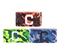3pcs Adjustable Football Captain Armband with Elastic Nylon Strap | Sports Team Captains, Rugby and Outdoor Use, Compact Fit, Not Easy to Fall