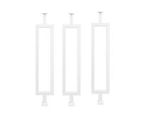 3pcs Adjustable Iron Square Railing Posts Black Stair Balusters 270° Rotatable Durable Iron Structure Thickened Base for Decks Balconies Stairs Indoor Decor.