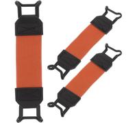 3pcs Adjustable Phone Hand Strap with Plastic Buckle and Elastic Band | Anti-slip Grip Texture, Vibrant Orange Finish, for Large-screen Navigation, Commuting, Women and Travelers