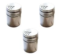 3Pcs Adjustable Pour Holes Seasoning Cans Rustproof Metal Dredge Shaker Lightweight for Cooking Kitchen Gadget