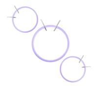 3pcs Adjustable Purple Embroidery Hoop with Metal Head, DIY