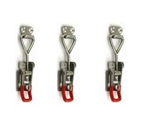 3PCS Adjustable Toggle Clamp,Toggle Latch Lockable,Quick Release Pull Latch Tools,Stainless Steel Toggle Clamp for Door Cabinet Box Case,102MM