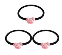 3PCS Adorable Piggy Headband Elastic Comfortable Tie Rope Styling Accessory for Women Everyday Use, フリーサイズ