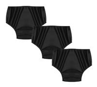 3Pcs Adult Diaper Cover for Incontinence Noiseless Leak-Protection,Adult Diaper Covers Waterproof Plastic Pants for Adult Diapers EVA Panties for Incontinence(Black,Large)