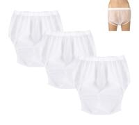 3pcs Adult Diaper Cover,Reusable Adult Diaper Covers Waterproof Leakproof Plastic Pants for Incontinence Protective Briefs Underwear for Women Men(White,Medium)