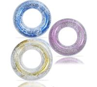 3Pcs Adult Rubber Rings for Pool, Floaties for Adults, Large Giant 90cm/70cm Sequin Swim Ring Pool Rings,Swimming Ring Adult Inflatable Poolfloaty for Girls Women Summer Beach Party