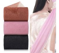 3Pcs African Exfoliating Net Sponges, Long Bath Sponge Body Exfoliating Wash Scrub Shower Net Exfoliating Cloth Back Scrubber for Men Women