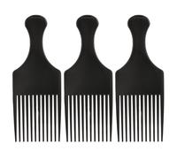 3Pcs Afro Comb Curly Hair Brush Comb Hairdressing Styling Tool Black for Man & Woman