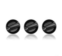 3PCS Air Conditioning Knobs Replacement for Tundra (2000-2006) - OEM 55905-0C010, ABS Black AC Control Knob Set Compatible with Select To