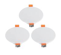 3pcs Air Return Vent Cover Round White Iron and Plastic | Universal Fit for Air Outlet and Cable Passthrough Hole, Stylish Modern Look, for Apartment Hvac Maintenance