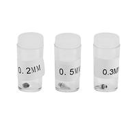 3Pcs Airbrush Nozzles and Needles Replacement Kit, 0.2mm 0.3mm 0.5mm Stainless Steel Tips with Storage Containers, Precision Parts for Airbrush Maintenance, Art Models