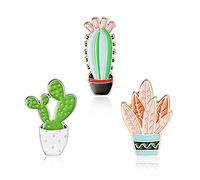3PCS Alloy Enamel Brooches Set, 3.5mm Secure Clasp Pins, Cute Animal Floral Design Metal Jewelry for Daily Party Wear Jackets Bags Scarves