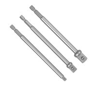 3PCS Alloy Steel Square Drive Long Reach Socket Adapter Extension Rod with 6.35mm Hexagonal Shank for Various Power Tool Search Engine Metal Port Link